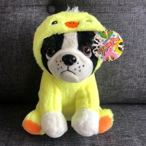 NWT - Boston Terrier Dog with Chick Costume plushie with tag